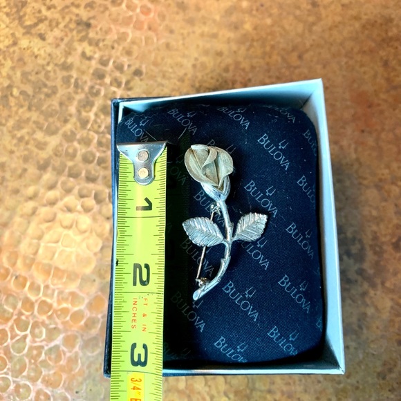 Silver Rosebud Brooch - Picture 3 of 3